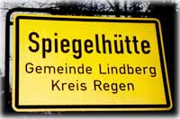 Ortsschild Spiegelhütte 