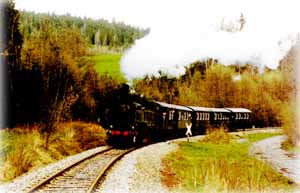 Historische Dampflok der Regentalbahn